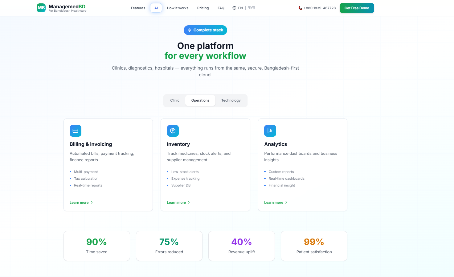 Service overview detailing the integrated workflows for both patients and medical providers.